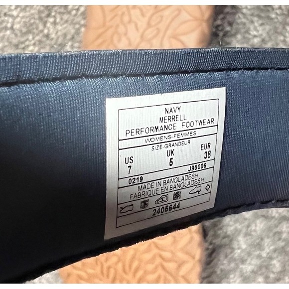 Merrell Womens Slide Sandals Air Cushion Memory Foam  Blue Size  7 - Picture 9 of 9